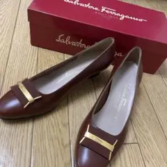 フェラガモ　23cm　太ヒール 5 1/2c Ferragamo パンプス