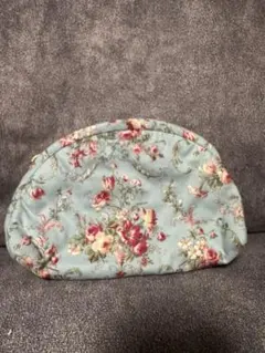 花柄ポーチ 半円形