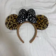 ディズニー ヒョウ柄 カチューシャ ミニー