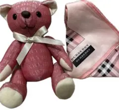 バーバリー ぬいぐるみ、ハンカチ、巾着 クマベア 白、ピンク BURBERRY バーバリー ぬいぐるみ、ハンカチ、巾着 クマベア 白、ピンク BURBERRY