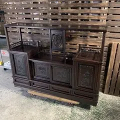 唐木家具 コーナーラック 中国家具 飾り棚 4段 花台 シェルフ アジアン