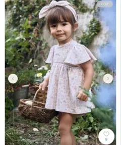 Petit Bateau ベビーワンピース桜柄 コットン 24m 女の子 可愛い 
