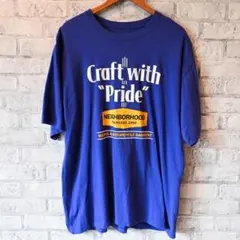 NEIGHBORHOOD プリントTシャツ 青 XL