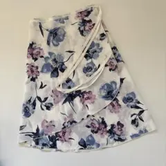バレエ 巻きスカート ハンドメイド 花柄 フラワー