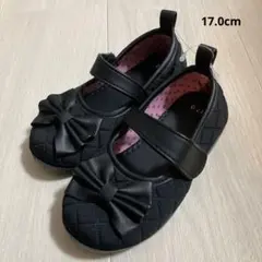 【新品】黒 ストラップシューズ 靴 17 フォーマル シンプル キッズ 女の子