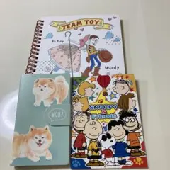 トイストーリー　ノート　メモ帳　スヌーピー　秋田犬　メモ帳まとめ売り