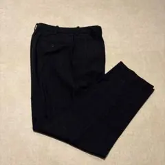ユニクロ　チェックネイビースマートアンクルパンツ　スラックス　M