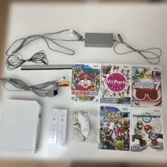 【すぐ遊べる】Wii本体＋リモコン2個＋ゲームソフト5本