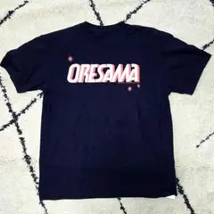ORESAMA バンドTシャツ ネイビー×ピンクロゴ