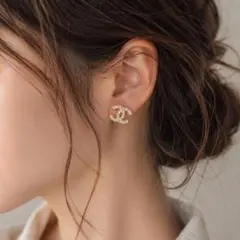 シャネル ココマーク パール ピアス 片耳 A14B ゴールド 美品のサムネイル