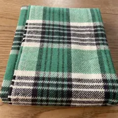 ウール混チェック　グリーン