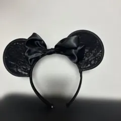 【即日発送】レース黒カチューシャ ミニー