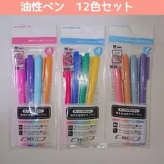 新品 セリア 油性ペン 12色セット 持ってて損はない基本の油性カラーペンのサムネイル