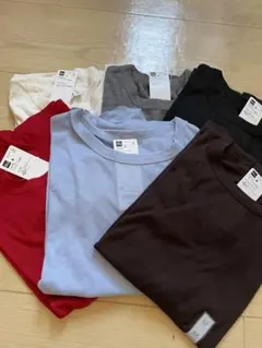 GU ソフトシアークルーネック長袖Tシャツ M2枚セット