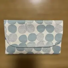 お薬手帳ケース 通帳ケース マルチケース ハンドメイド ナチュラル 北欧 水玉のサムネイル