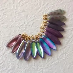 チェコビーズ　パープル系