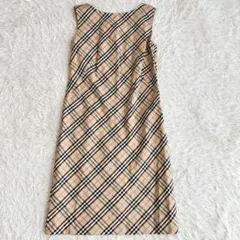 バーバリーロンドン ノバチェック リネン ノースリーブワンピース 40 中古・古着通販】BURBERRY LONDON (バーバリーロンドン) ノヴァ