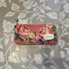 【8/10まで出品】 FEILER フェイラー バラ フラットポーチ ピンクのサムネイル
