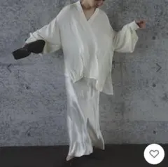 キーネックボリュームスリーブオーバーブラウス　セレクトモカ　by son