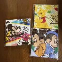ミッキー・プーさん・ミニー タオル3枚セット