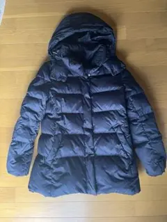 ネイビー フード付き ダウンジャケット