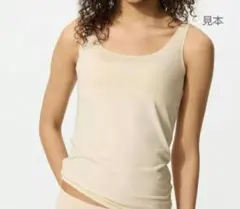 UNIQLO/ユニクロ エアリズム シームレス タンクトップ ベージュ Mのサムネイル