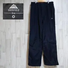 ●SOUTH FIELD● ナイロンジャージパンツ ブラック ウエストゴム