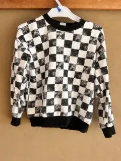 白黒チェック柄