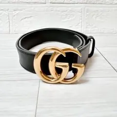 グッチ GUCCI レザー GGマーモント ベルト ブラック Y828