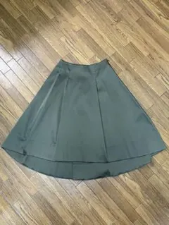 BLENHEIM ダークグリーン フレアスカート ひざ丈のサムネイル