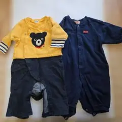 ミキハウス クマ刺繍ロンパース 70-80cm