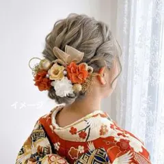 髪飾り【6503】ドライフラワー　結婚式　成人式　卒業式　七五三　前撮　振袖　袴