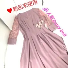 新品DorryDollレースシアースリーブロングシフォンワンピースドレスアサクラ