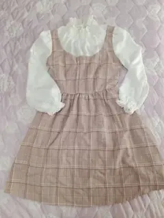 キッズ　140cm　exes femme Kids　長袖　ワンピース　完売品