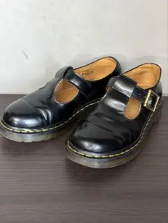 美品】ドクターマーチン POLLEY Tバー メリージェーン 黒 UK6 - メルカリ