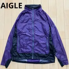 AIGLE エーグル　ナイロンジャケット　パープル　Lサイズのサムネイル