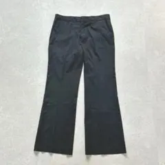 ユニクロ UNIQLO 〔ウエスト73〕フレア スラックスパンツ プレス 灰色