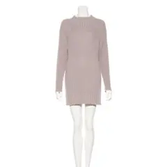 SNIDEL ワイドリブミニニットワンピース PNK