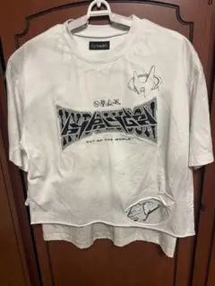 HYPOLYGON Tシャツ ホワイト ダメージ加工