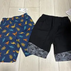 恐竜柄・迷彩柄ハーフパンツ2点セット