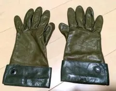 COACH　コ−チ　 レザー手袋 オリーブグリーン