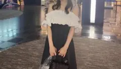 SNIDEL オフショルダー ロングワンピース スモッキングキャミワンピース