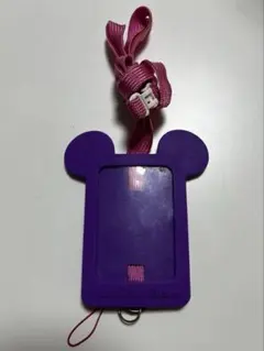 Disney ディズニーランド　パスケース　紫