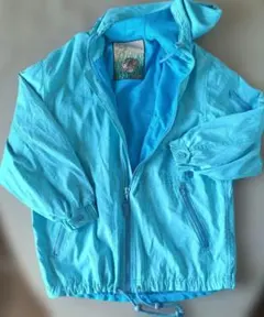 伊太利屋　ライトブルー ジャンパー　パーカー　フード付き