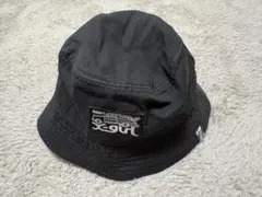 X-girl黒 バケットハット ロゴ付き
