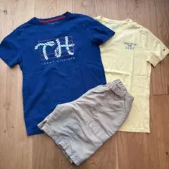 Tommy Hilfiger Tシャツ 2枚 & ユニクロショートパンツ　140