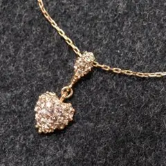 Vendome Boutique パヴェダイヤネックレス ピンクゴールド 刻印のサムネイル