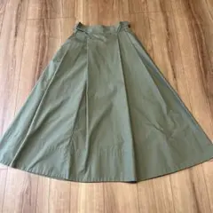 URBAN RESEARCH DOORS フレアロングスカート オリーブ