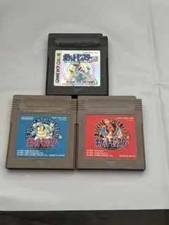 ポケットモンスター ソフト 3本セット ゲームボーイ　赤　青　銀
