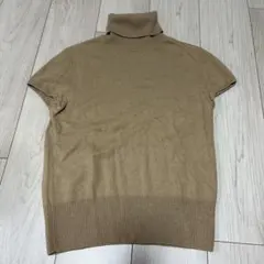 ラルフローレン　シルク　カシミヤ　タートルネックニット　半袖　L